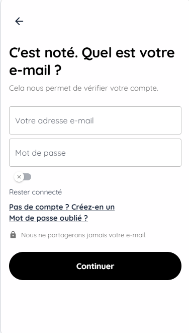 Se connecter à Qupidr (mobile)