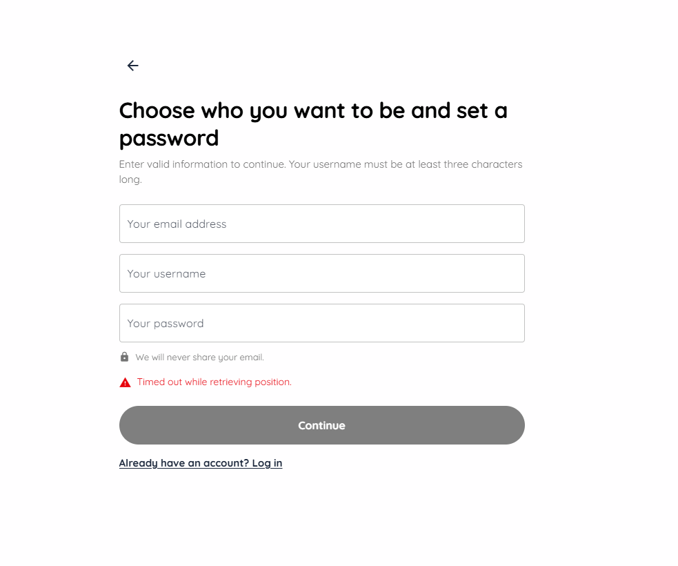 Create an account in 5 steps (web)
