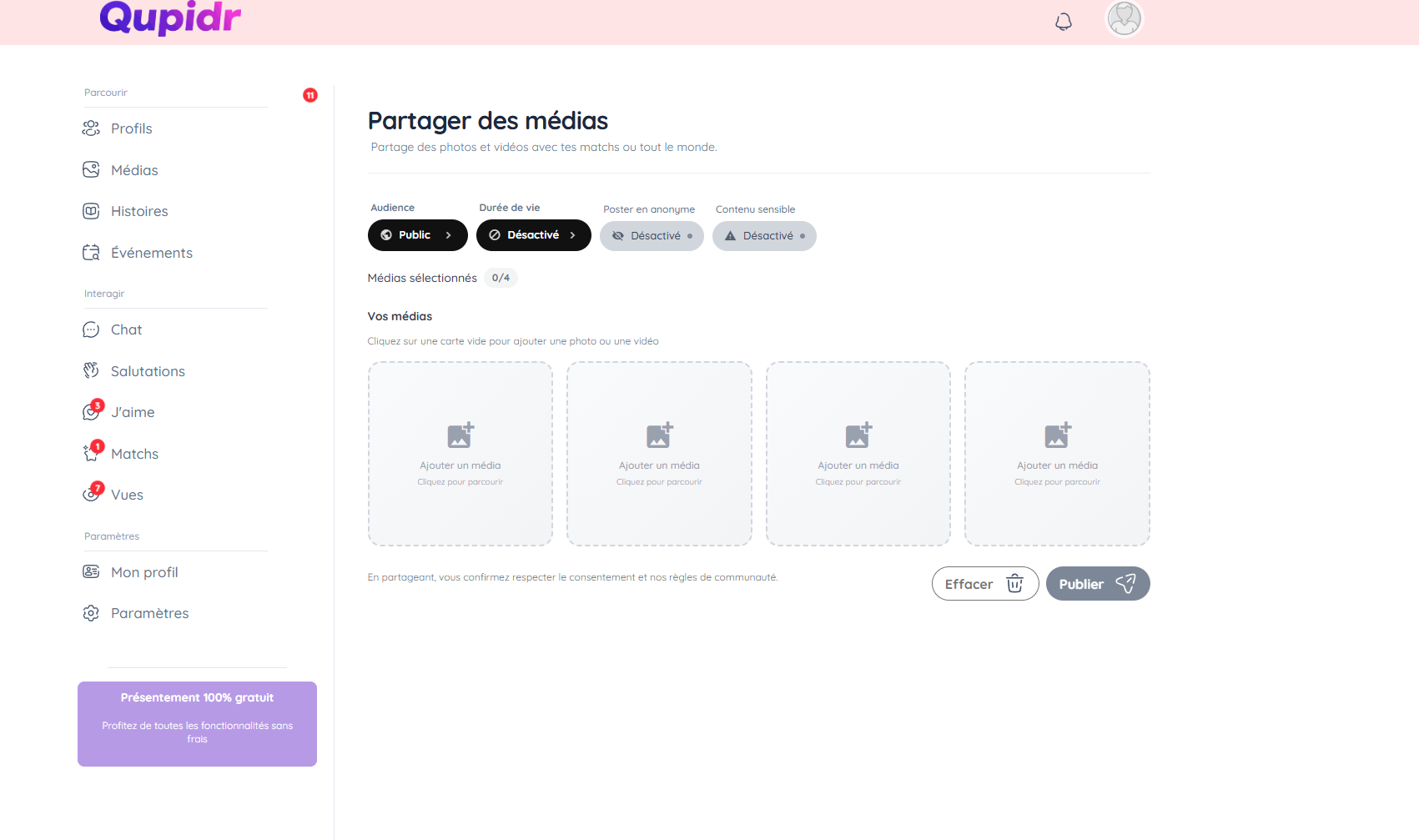 Gérer vos médias personnels